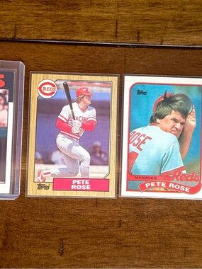 Vintage Pete Rose Topps Trading 6 Card Collectors Lot